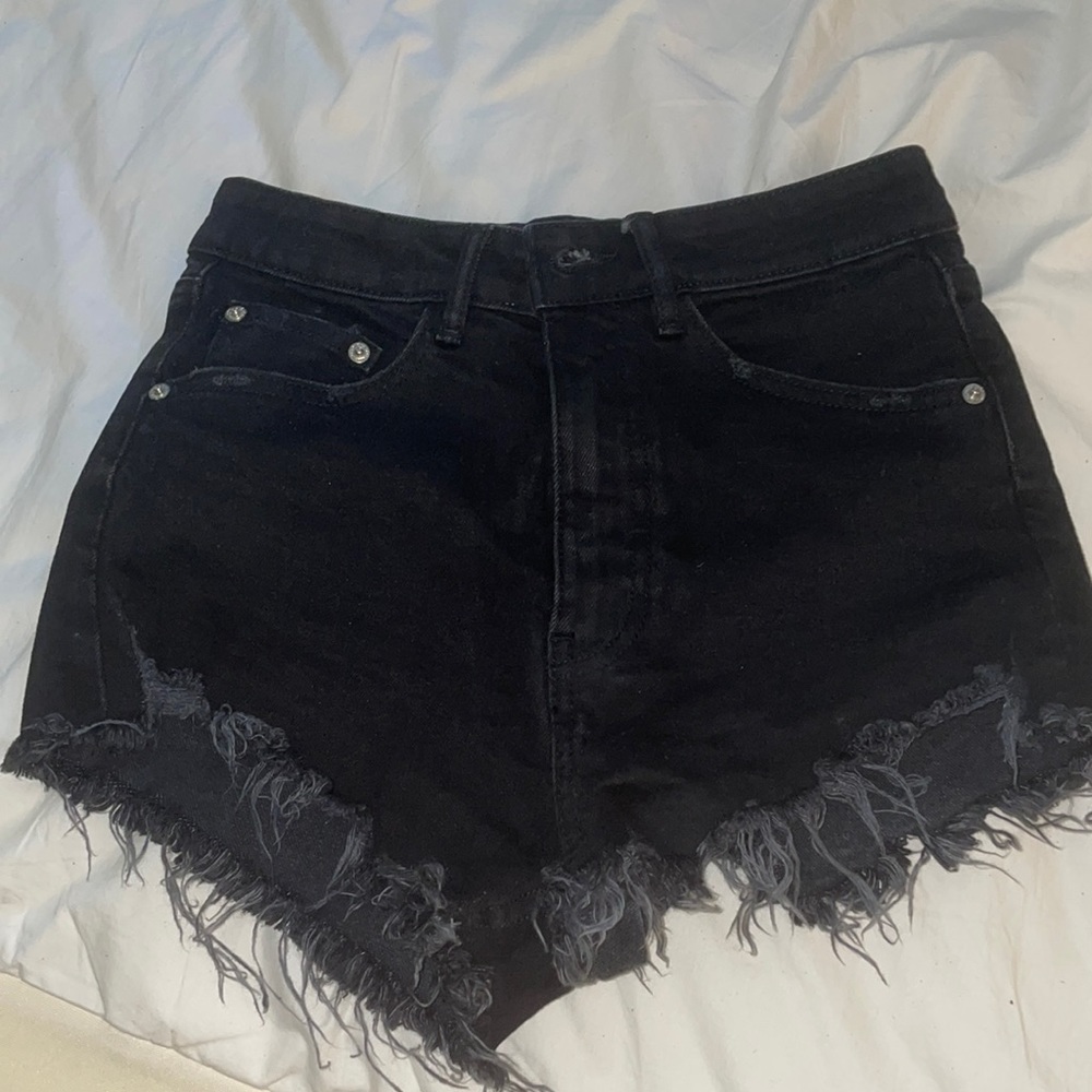 Zara Black Denim Shorts